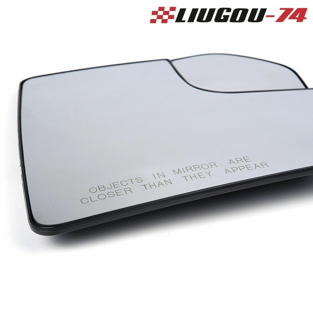 Mirror Glass with Spotter Passenger Side Fits 15 - 18 for F150 Pickup Truck - v