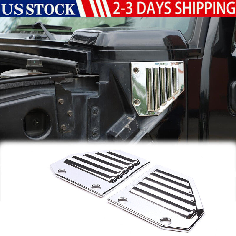 2-Piece Rear Side Body Vent Lid Trim for Corvette C7 2014 -19 Matte Black- v