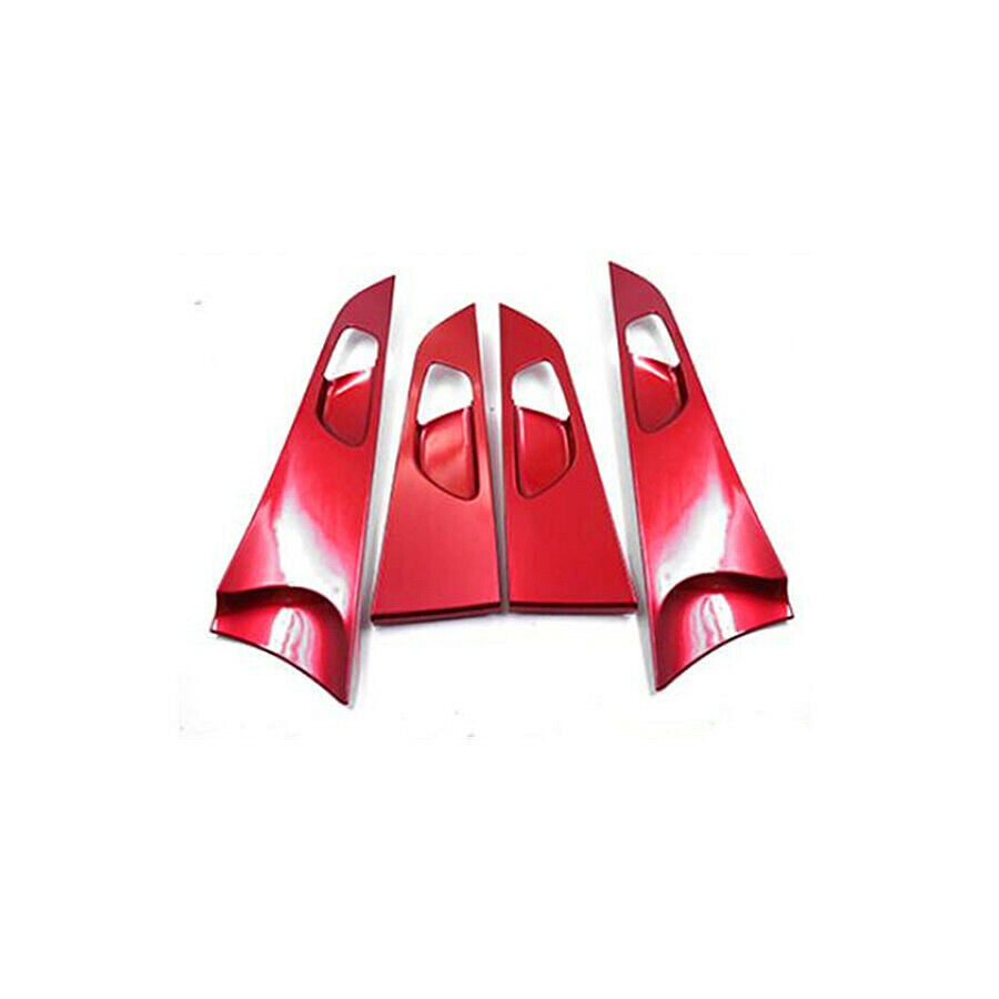 2020-2021 Red ABS Interior Door Handle Frame Cover for Kia Forte/K3 Trim 4PCS B n
