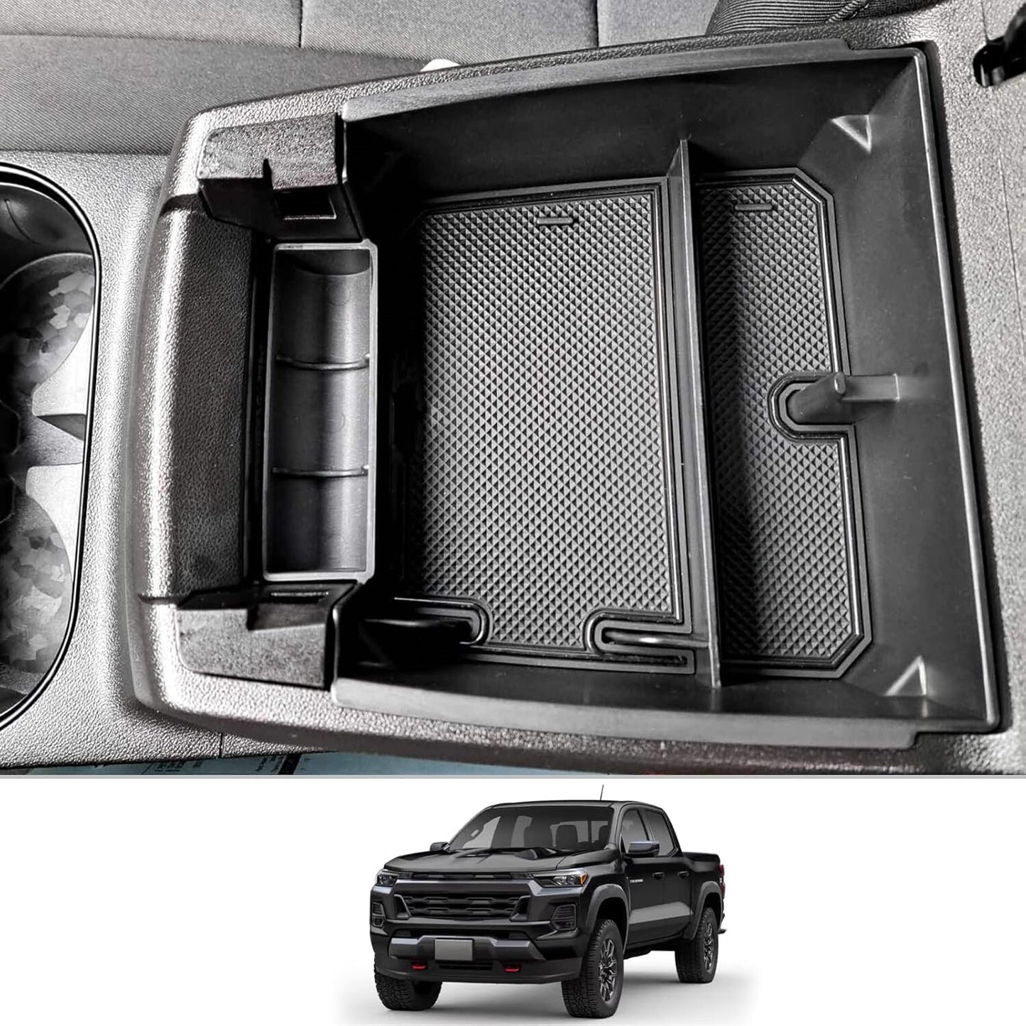 Compatible with 2023-2024 Colorado center console storage tray armrest storage box - n