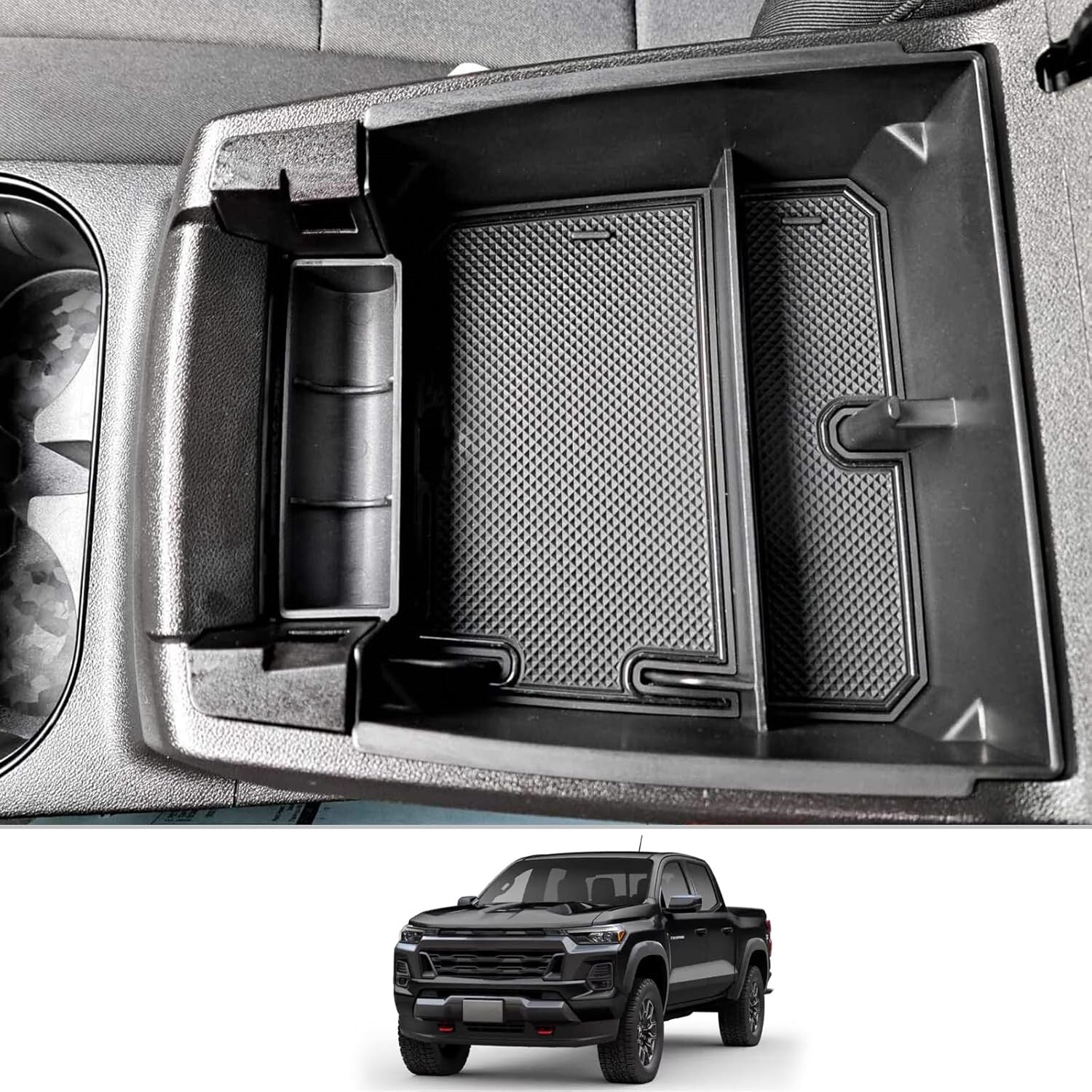 Compatible with 2023-2024 Colorado center console storage tray armrest storage box - n