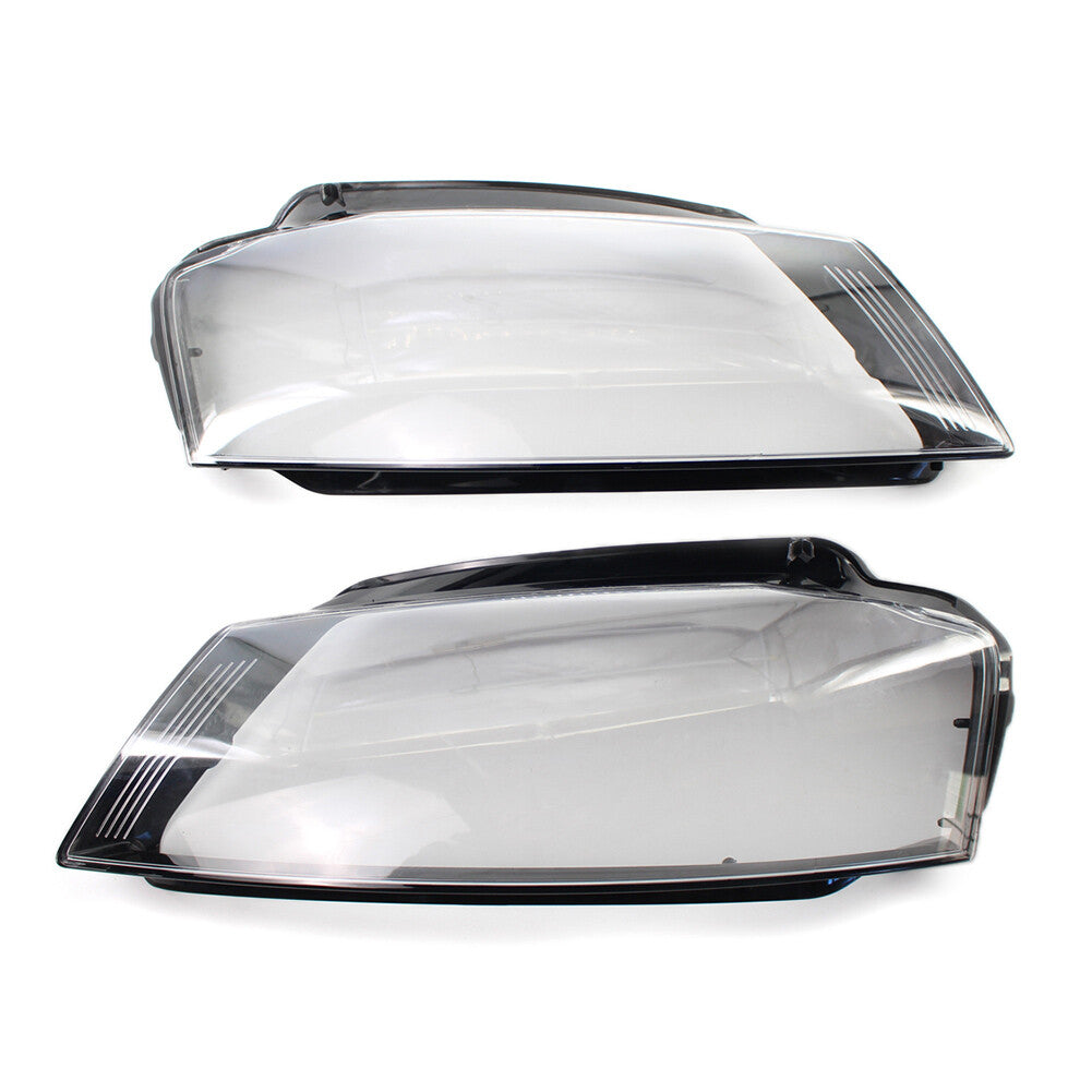 Pair Car Front Headlight Headlamp Lens Cover for Audi A3 8P S3 RS3 08-12
