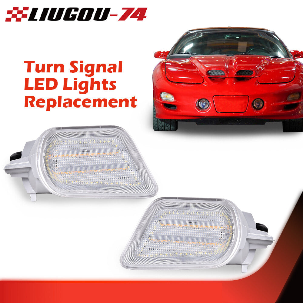 Fits 98-02 for Pontiac Firebird Trans Am Formula Turn Signal LED Lights 2 pcs - v