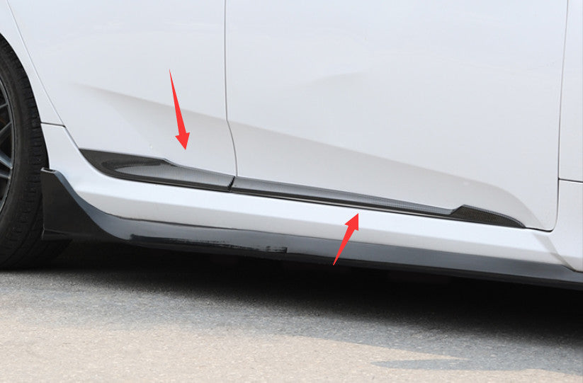 Side Door Body Guard Molding Cover Trims Carbon Fiber for Honda for Civic 2017-2021