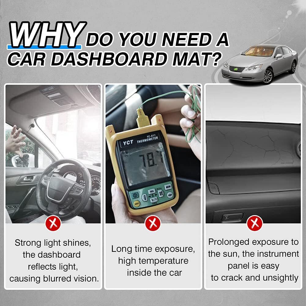 Suitable for 2007-2012 for Lexus ES350 and ES240 dashboard protector, anti-slip and sun-protective dashboard mat. n