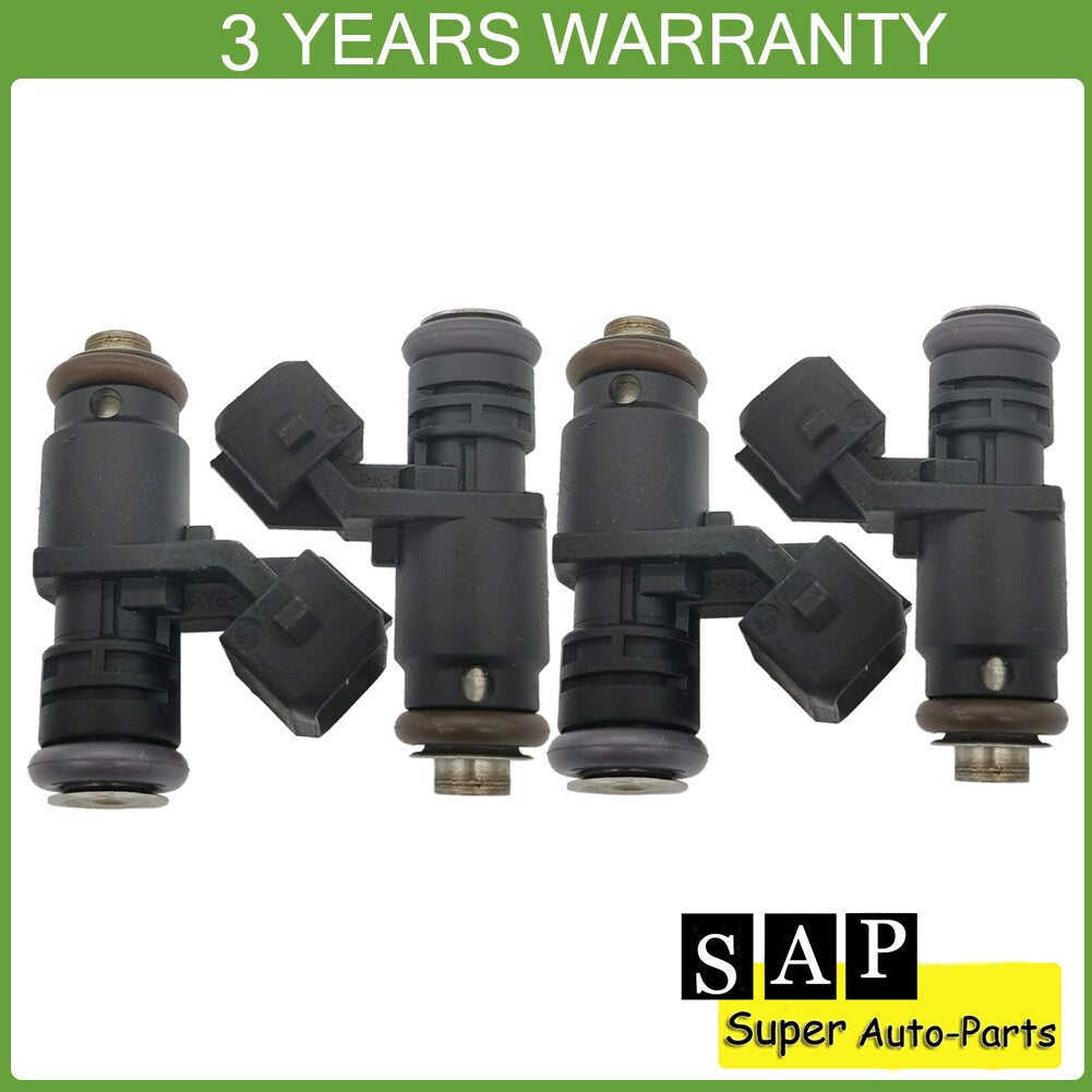 Set of 4 Fuel Injectors 166007733R for Renault Sandero Stepway 2007 Duster 2009
