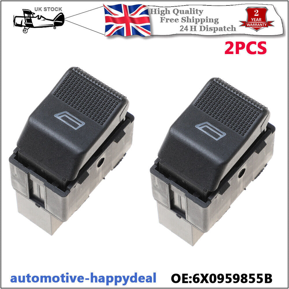 2PCS Electric Window Control Switch for VW LUPO 6X1 6E1 Polo 6N2 6X0959855B