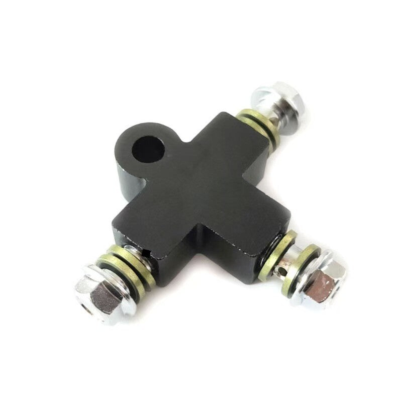 Motorcycle Hydraulic Brake Hose Line-3-Way Tee Connector Adapter-Aluminum-Alloy Q