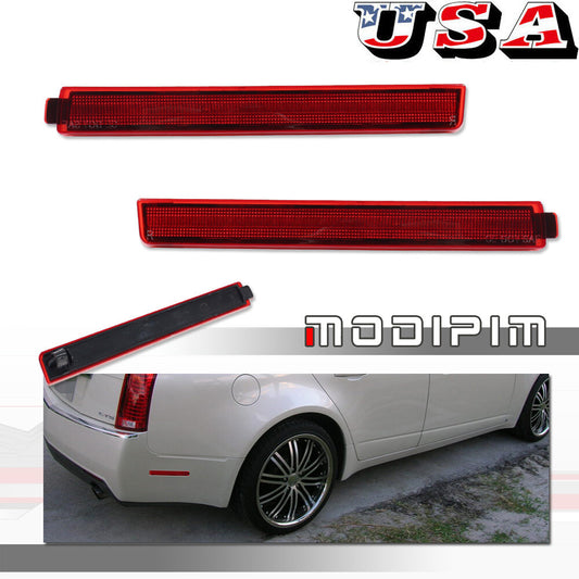 The reflective light marked on the back of the red lens is suitable for Cadillac CTS/CTS V 2008-2013- v