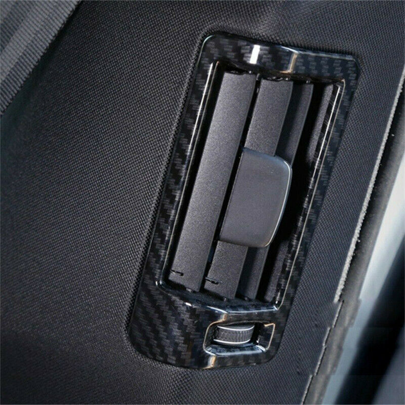 Carbon Fiber Rear B Pillars Air Outlet Vent Cover Trim for Volvo XC60 2018-2021