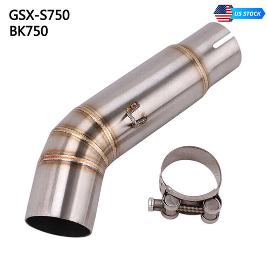 51mm Muffler Dirt Bike Exhaust Mid Link Pipe Fit for Suzuki GSXR 750 600 Slip On
