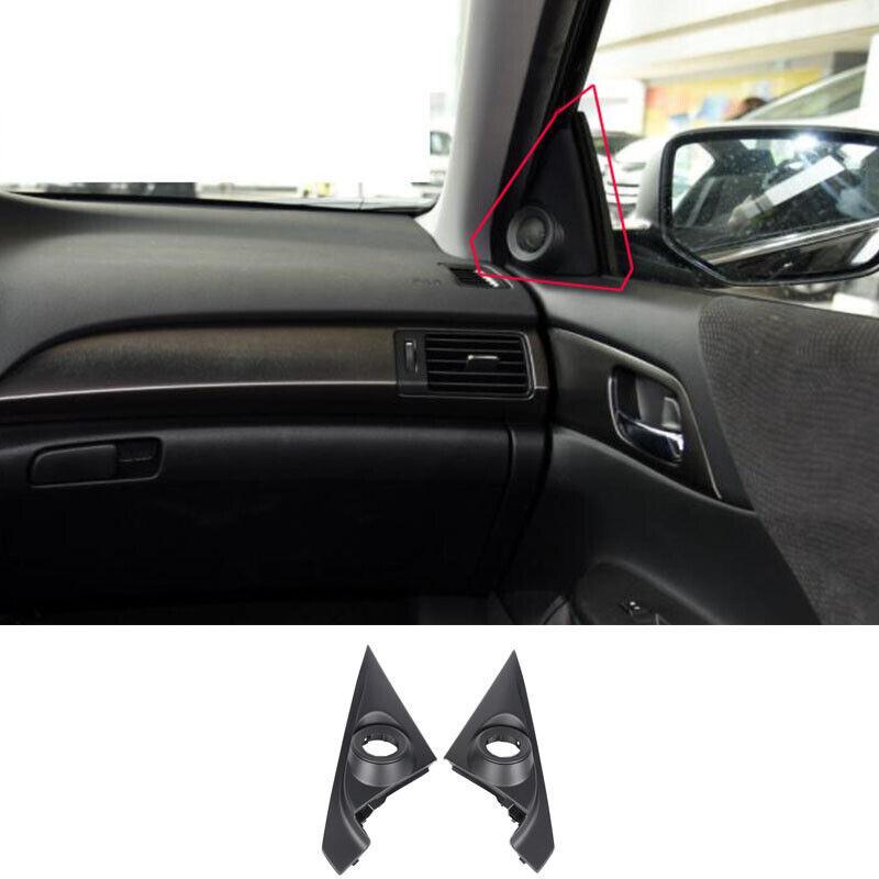 Car Black ABS L+R Front Door for Honda Accord 14-17 Pillar Tweeter Cover Trim