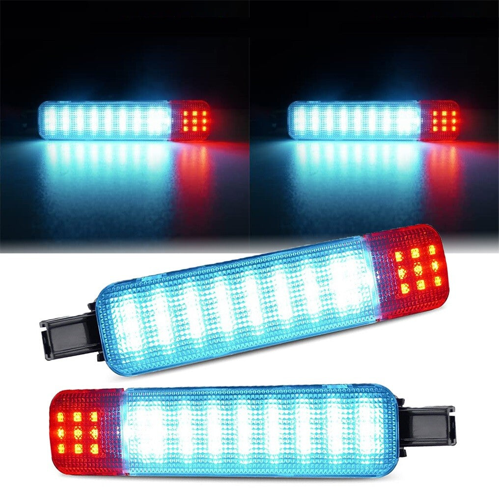 pair of ice-blue LED interior door panel lights courtesy of Silverado for GMC - n