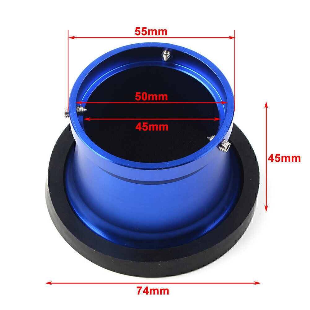 Silver 50mm Carb Carburetor Air Filter Horn Cup W/ Net Funnel Velocity Stacks Q