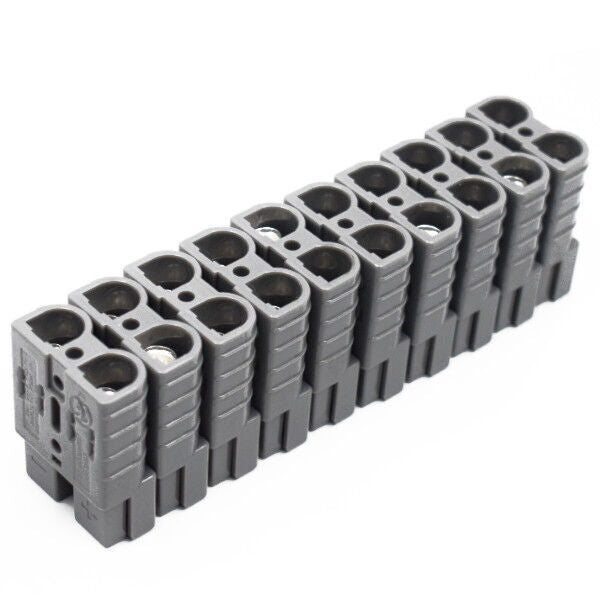 1 set of 50A 6AWG battery quick connectors for connection and disconnection, durable for winches and trailers. n