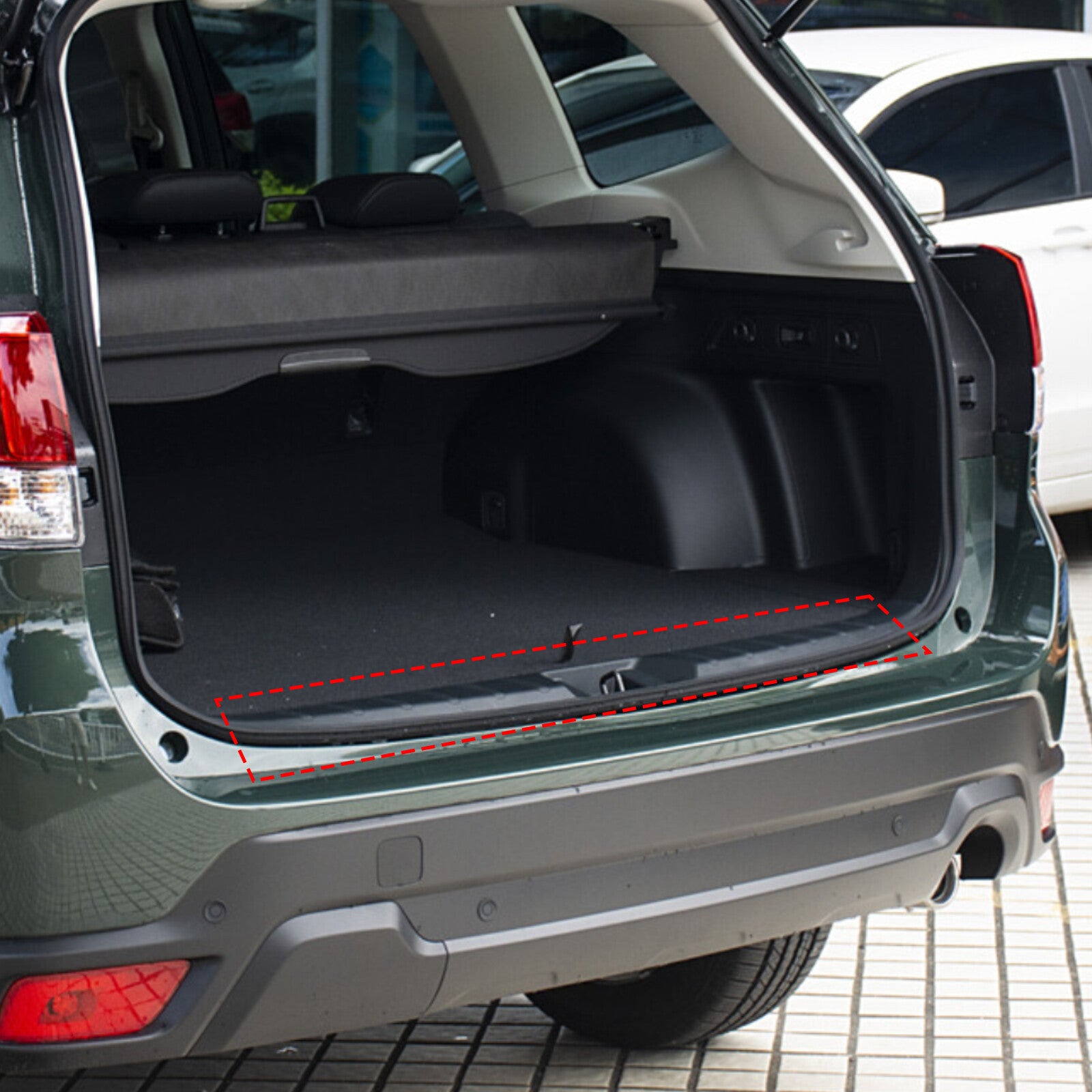Steel inner rear bumper protector for Subaru Forester 2024-25, Black. n