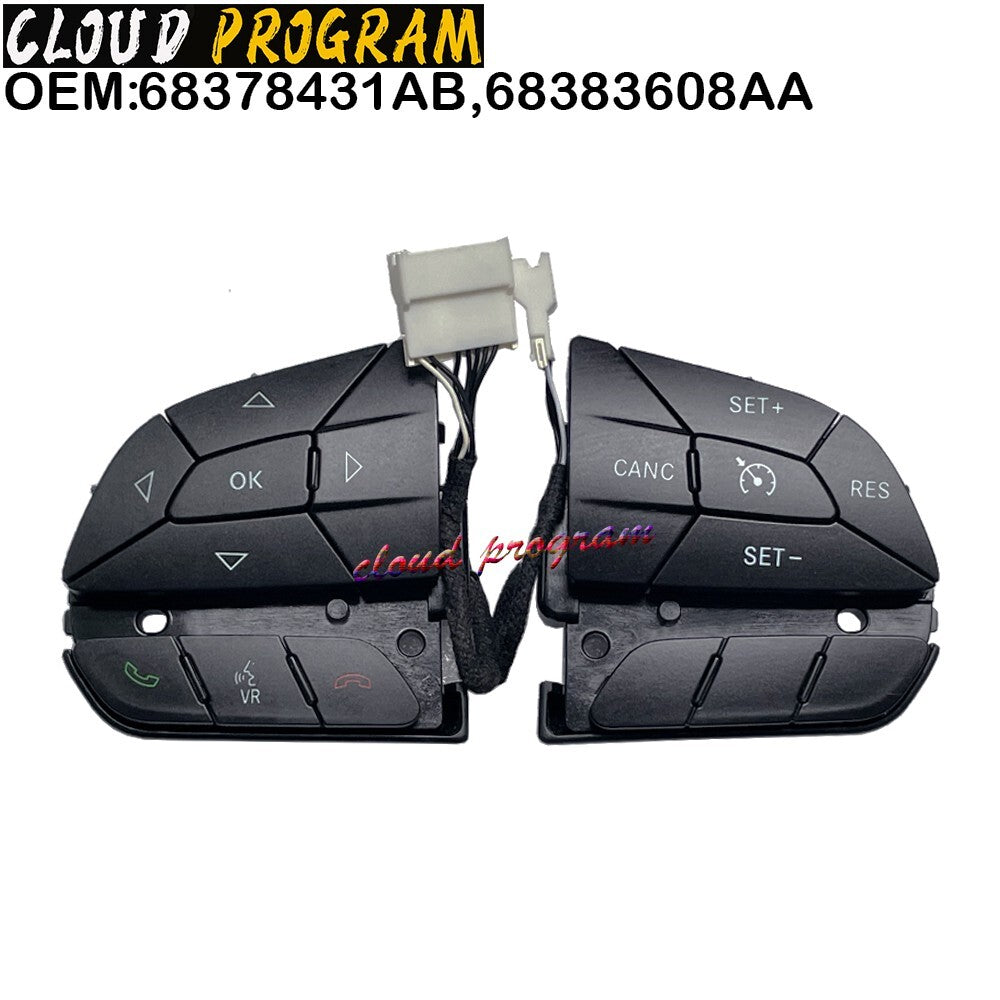 1 pair Steering Wheel Control Switch For 2014-2019 for Chrysler for Dodge for Jeep n