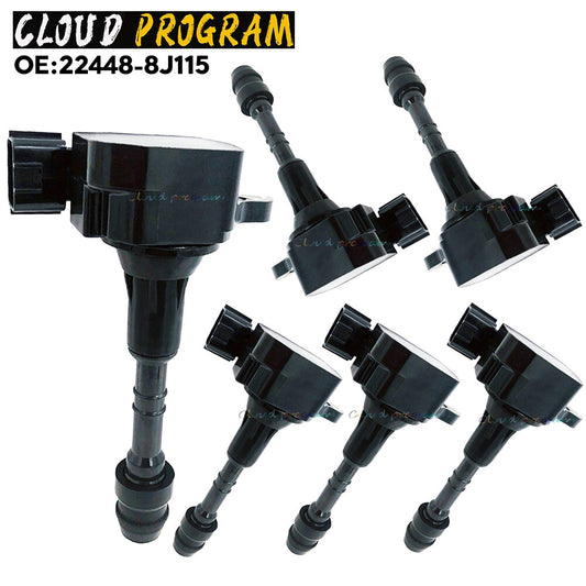 6-piece Ignition Coils 22448-8J115 For Frontier Pathfinder Maxima Xterra v
