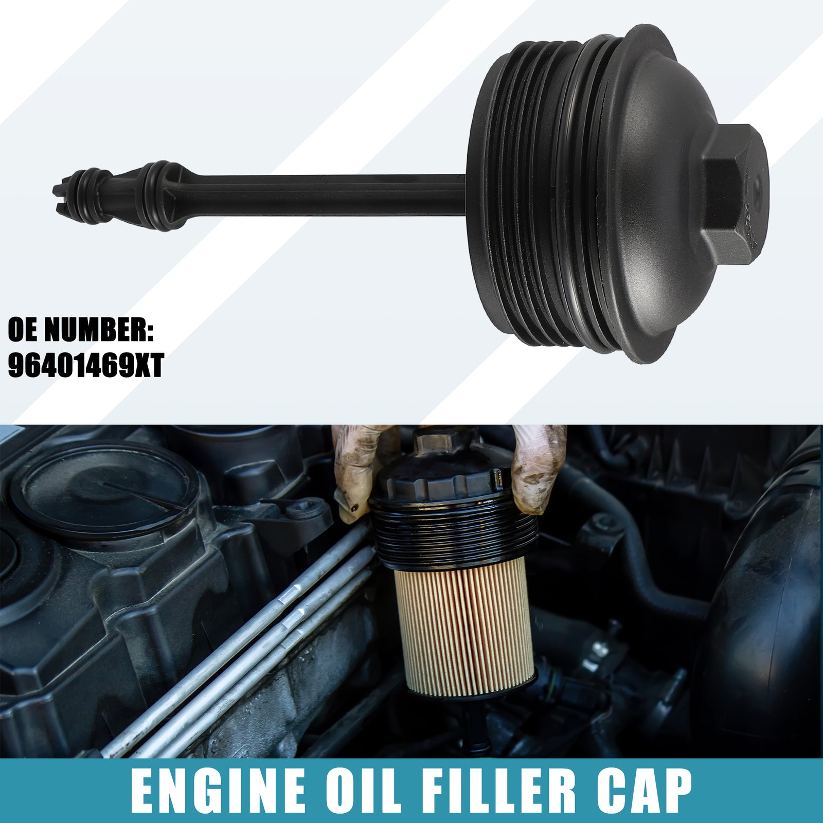 Engine oil filter housing protective cap 03L115433C, suitable for Volkswagen for Golf 1.6 2.0TDI 2005 - 2013.
