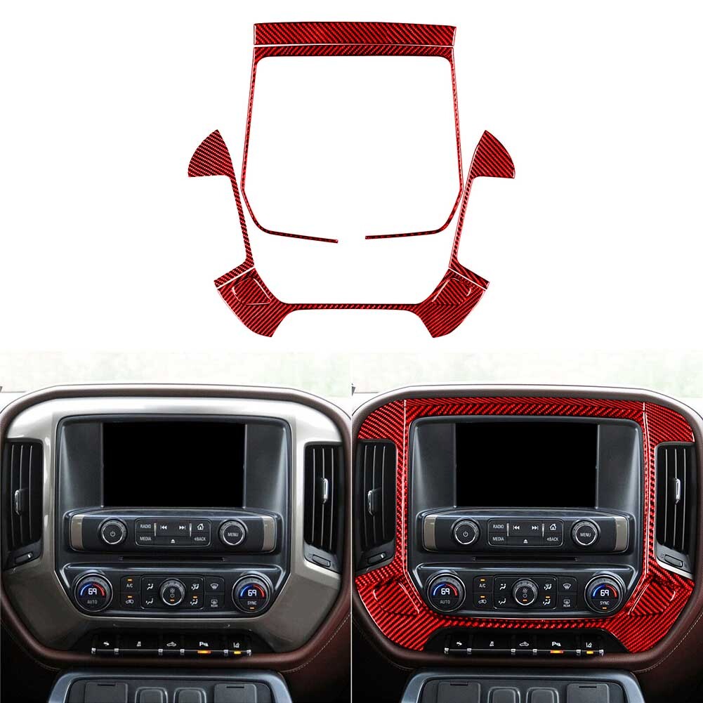 Carbon Fiber Interior Door Protect Panel Cover Trim For Tundra 2014-2018 v