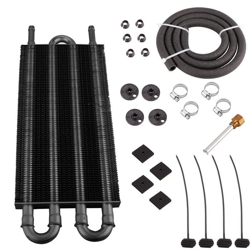 Universal 4-row automatic transmission oil cooler radiator cooling fan kit n