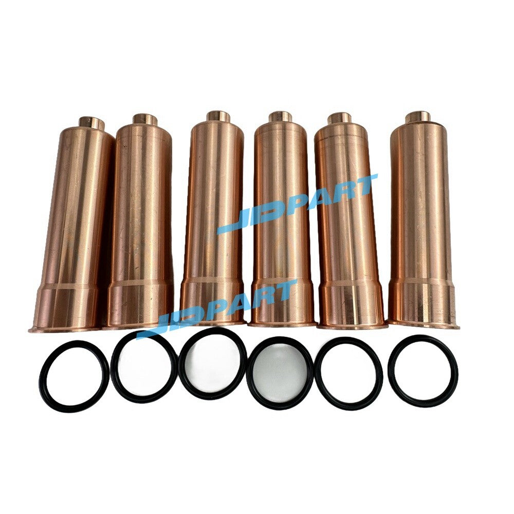 Suitable for 6-piece D2366 fuel injector nozzle sleeve excavator parts -