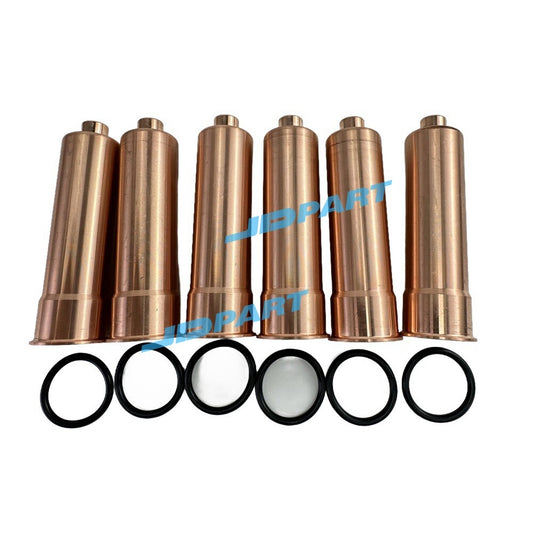 Suitable for 6-piece D2366 fuel injector nozzle sleeve excavator parts -