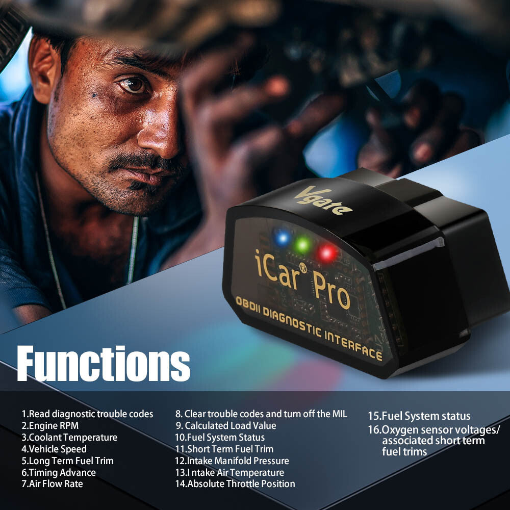 Vgate iCar Pro OBD2I Diagnostic Code Reader Scanner Bluetooth 4.0 Android IOS