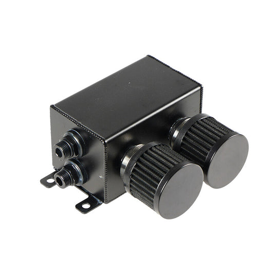 Dual-baffle dual-filter engine oil tank and 2 air filters