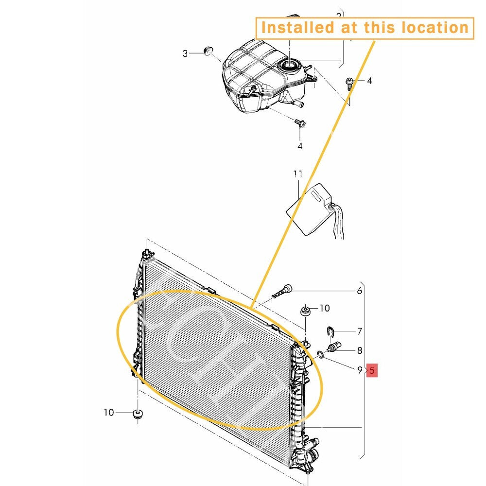 for Bentley GT Flying Spur 6.0 12-18 Radiator Equipment Manufacturer: 3W0121253E