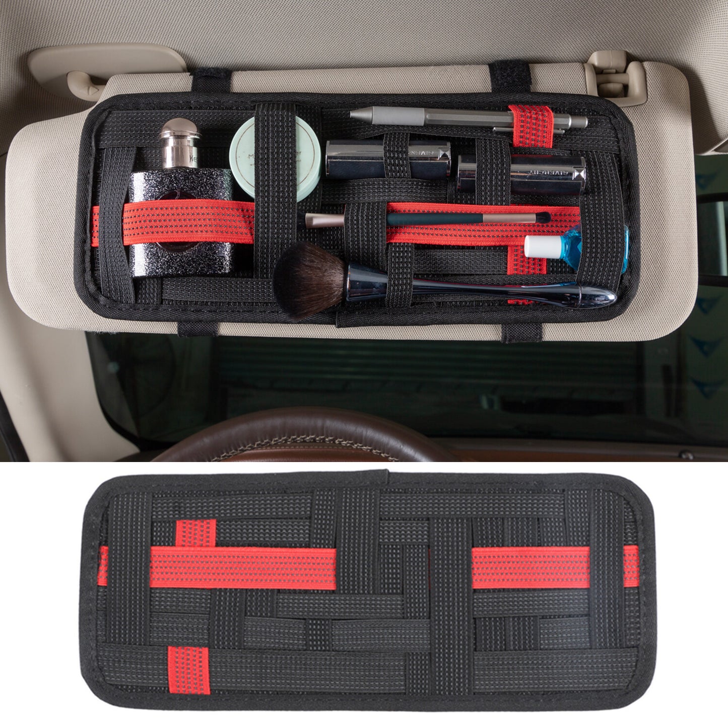 Elasticity Sun Visor Organizer for Jeep for Wrangler JK JL JT TJ Willys 2007-2022