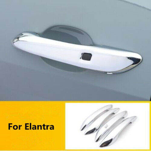Chrome Exterior Door Handle Molding Cover Trim 4x for Hyundai for Elantra 2021-2024