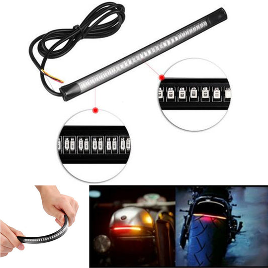 Motorcycle 48LED SMD Tail Rear Brake Stop Turn Signal Integrated Light Lamp Bar
