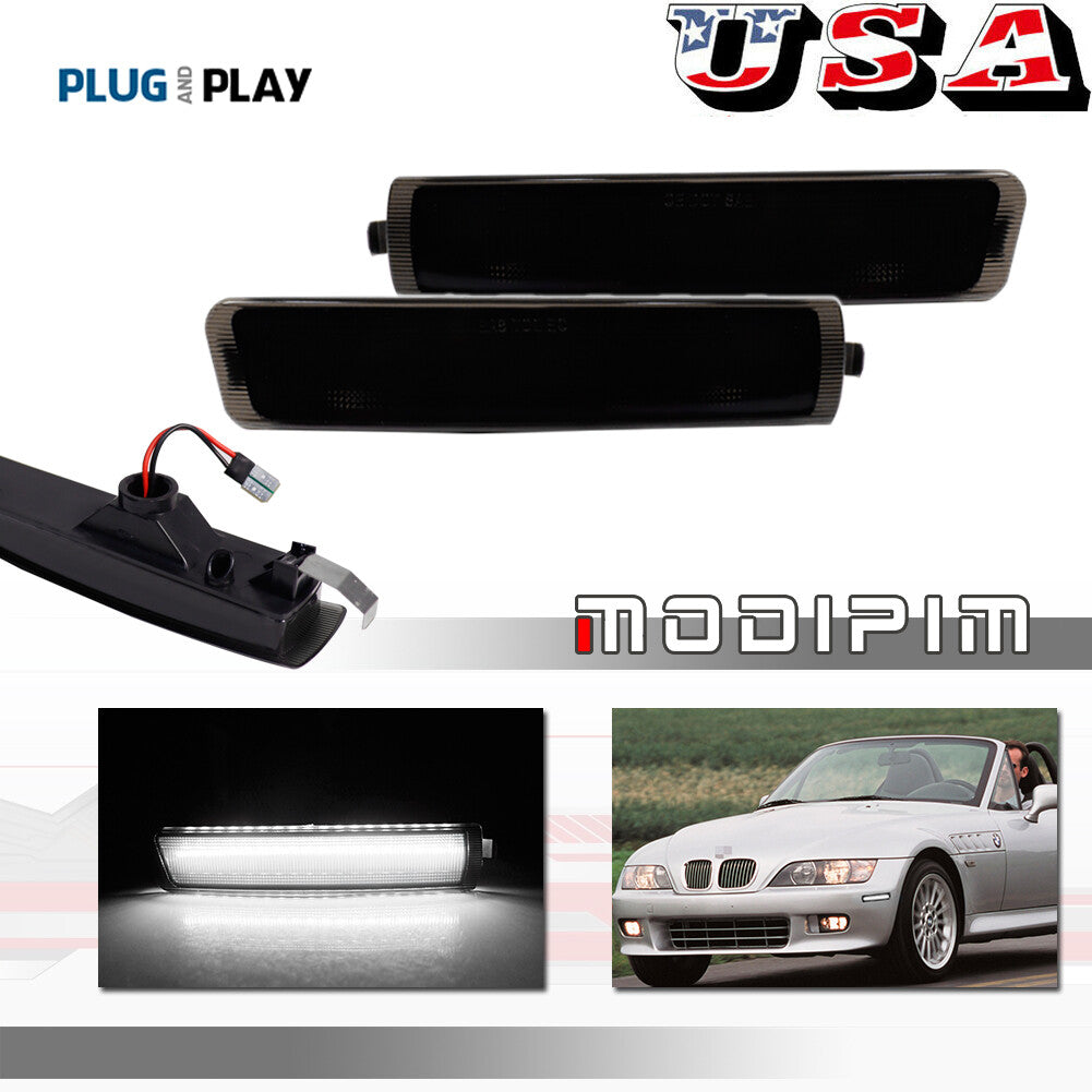 Smoked white LED front corner side marker light suitable for 1996-2002 Z3 M Coupe- v