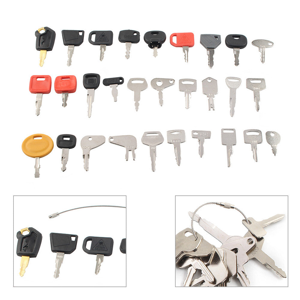29 Keys Heavy Equipment Ignition Key Set for Komatsu For Backhoes