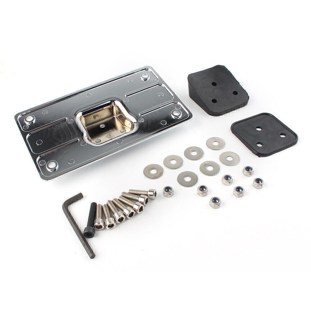 for Harley Big Twins Sportster Softail Chrome Laydown Tilt License Plate Frame