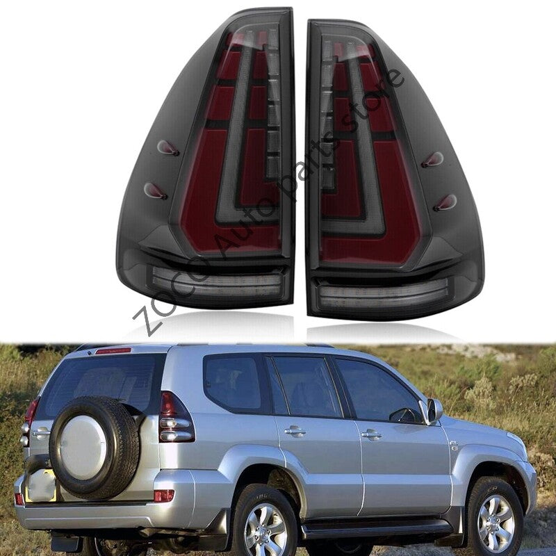 for Land Cruiser Prado J120 2003-2009 Pair LED Rear Tail Light Brake Lamp v