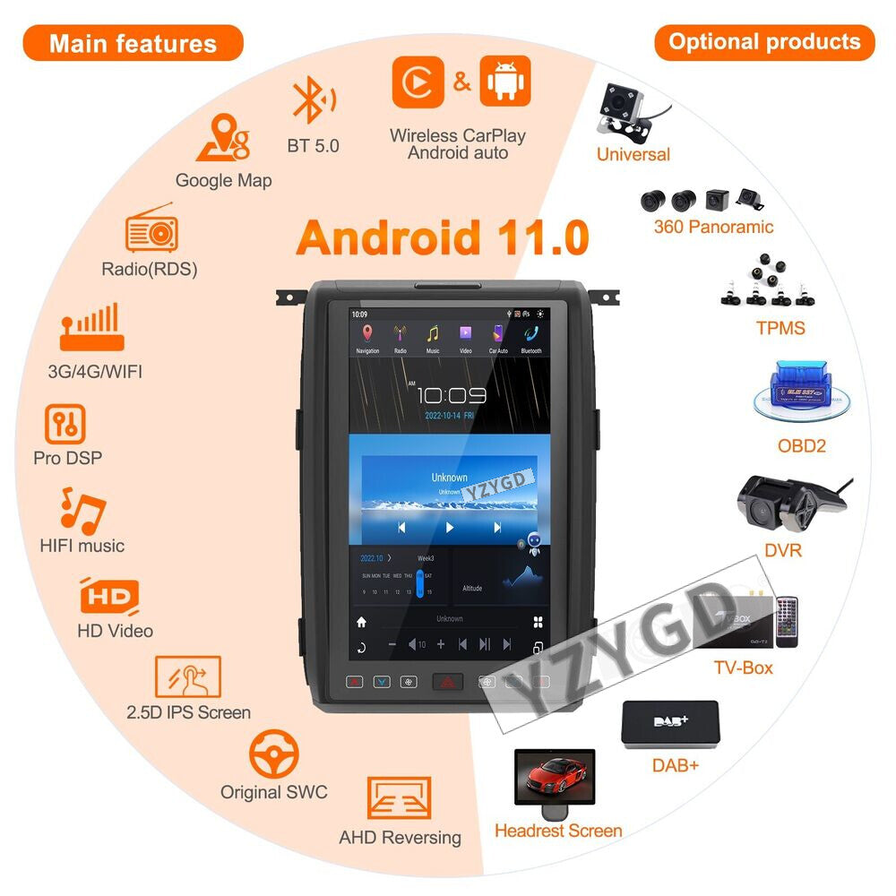 for Ford F150 2009-2014 Android CarPlay Car Radio Stereo Receiver 128GB Screen
