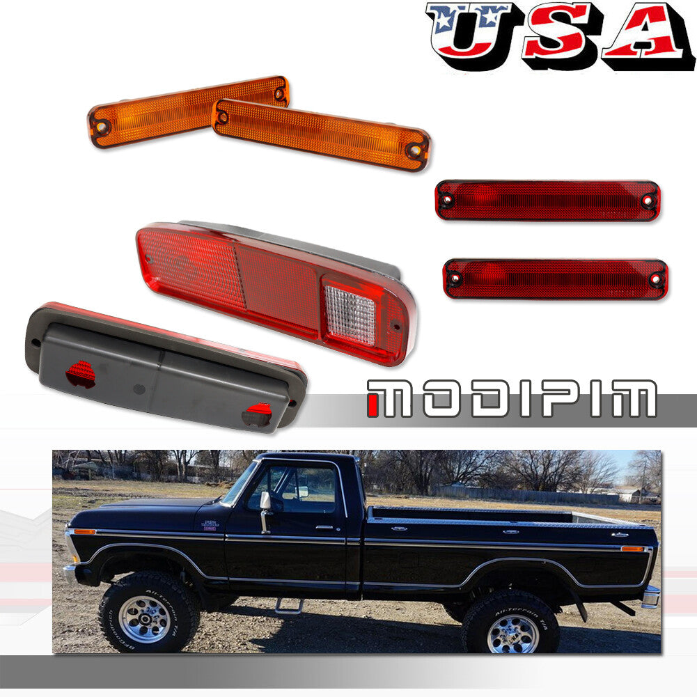 Taillights and side marker lights are suitable for F150 F250 E150 truck for Mustang - v