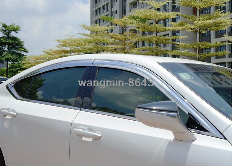 Chrome Window Visor Vent Sun Rain Wind Guards 2018-2020 for Lexus ES200/300H/260