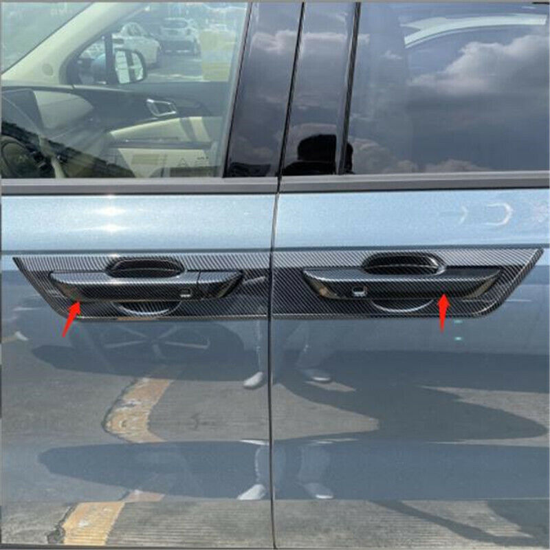 Carbon Fiber 5PCS Exterior Door Handle Cover Trim for Kia Carnival 2021 2022