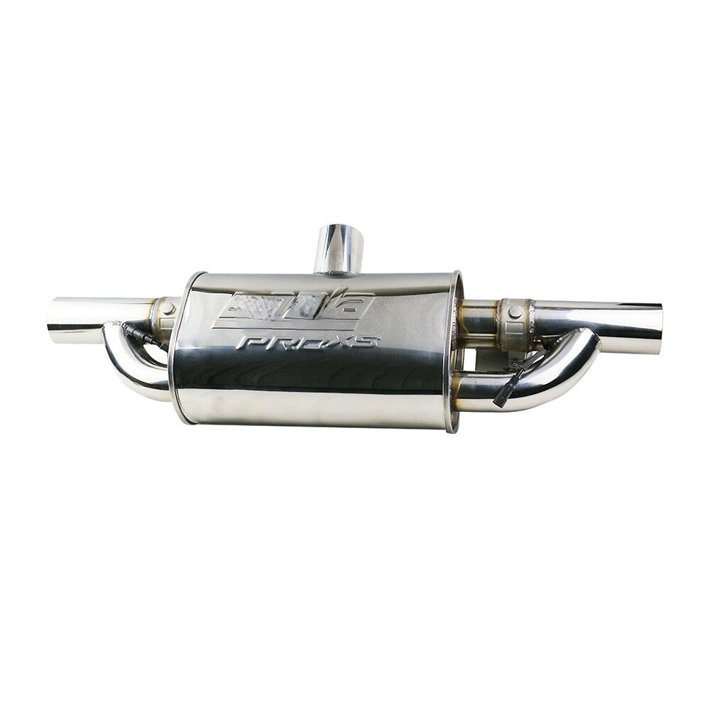 2.5 Tip Single Exhaust Muffler Pipe Valve With Electric valve