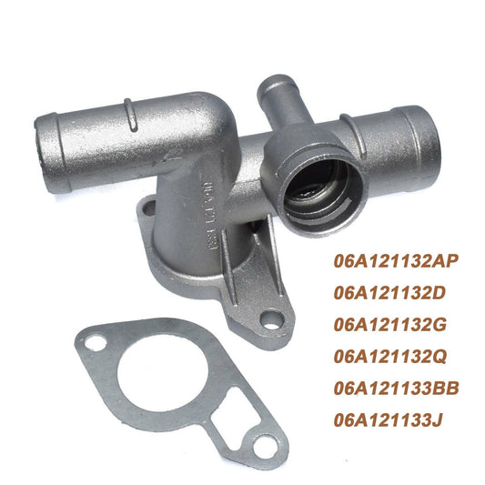 Cast aluminum coolant hose flange with 5 ports suitable for AUD 1.8T for Jetta for Golf 06A121132AP- n