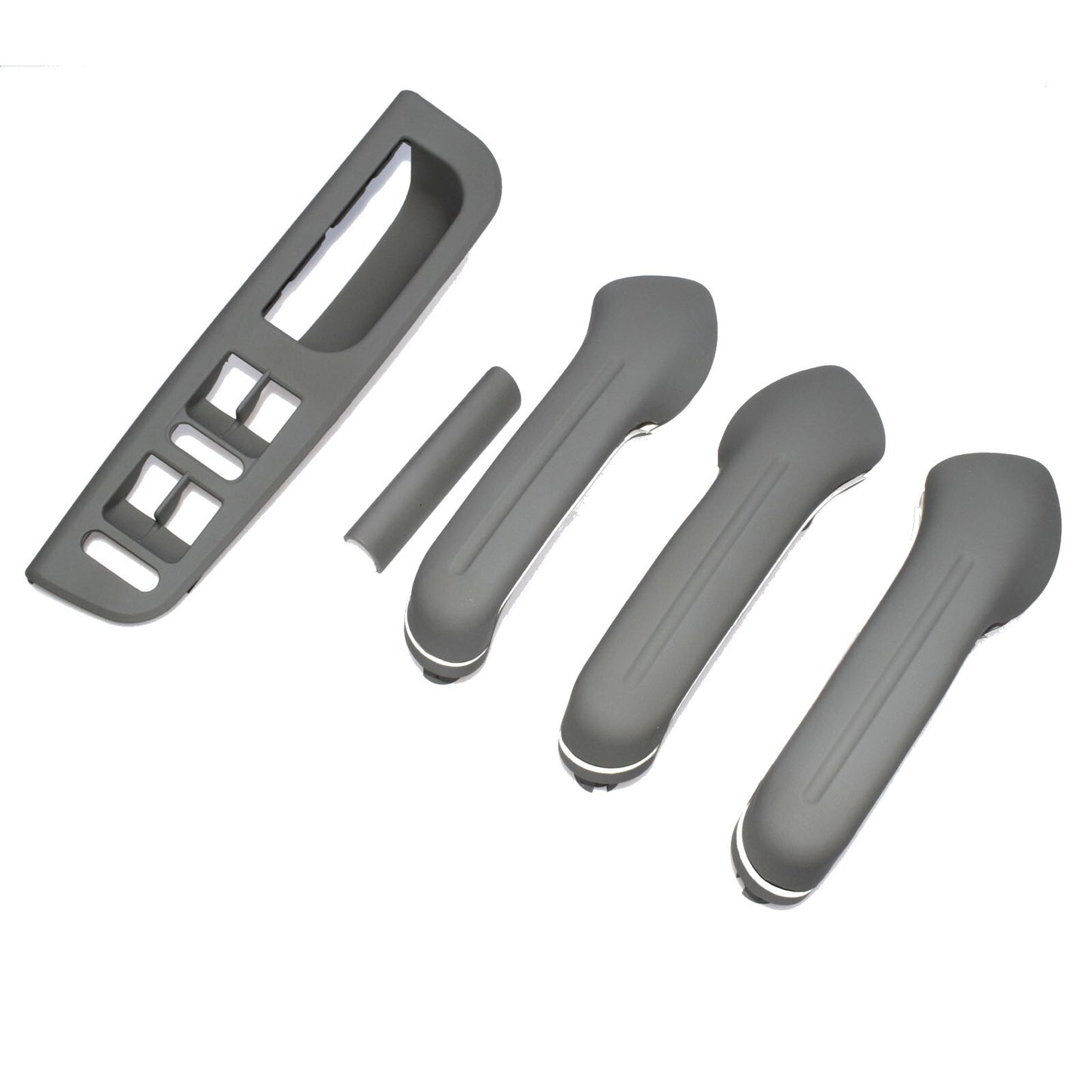New 5-piece set of grey interior door gripper cover switch border trim for Golf MK4 - n