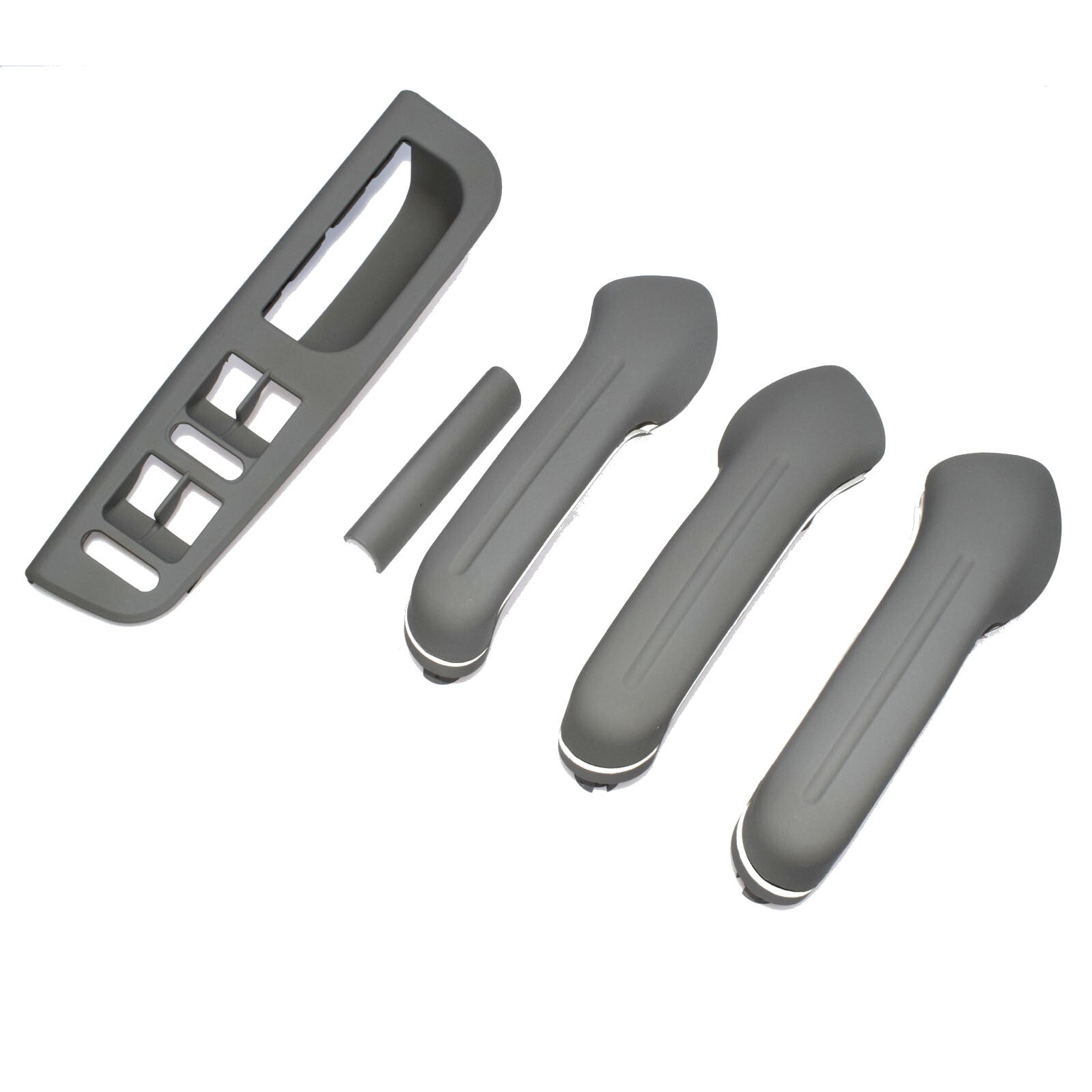 New 5-piece set of grey interior door gripper cover switch border trim for Golf MK4 - n