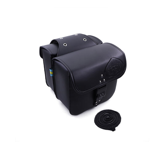 New Black PU Leather Password Lock Luggage Bags Saddlebags Saddle Bag for Honda Q