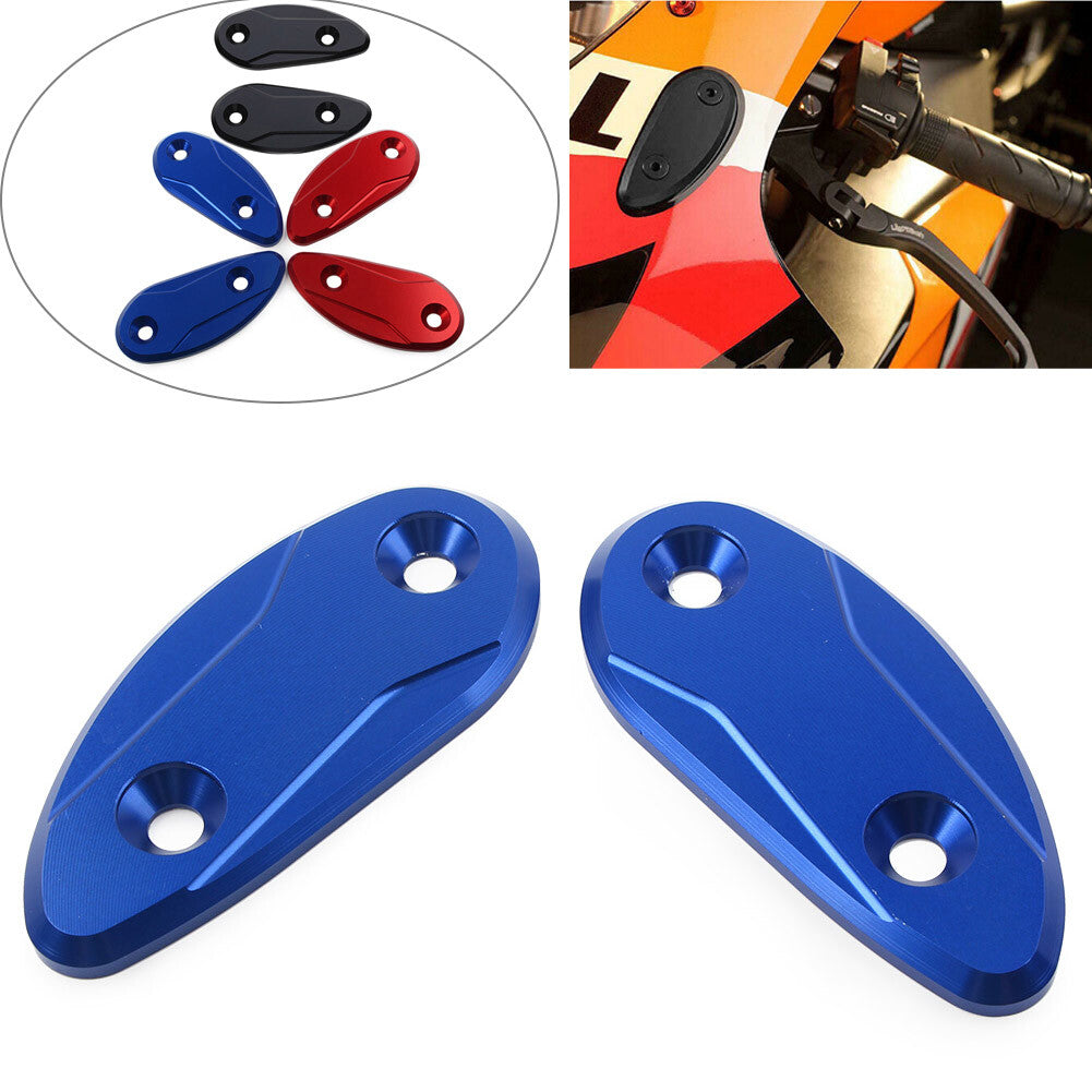 Rearview Mirror Block Off Base Plates for Honda CBR1000RR CBR 1000RR 08-17 Black