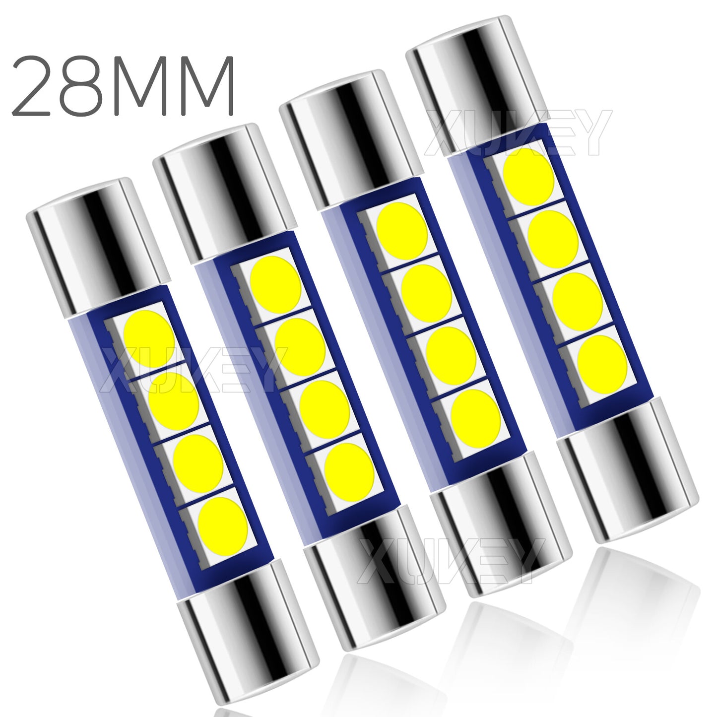 4x 12V 28mm/29mm LED Festoon Fuse Interior Car Light Bulb Dome Vanity Visor Lamp