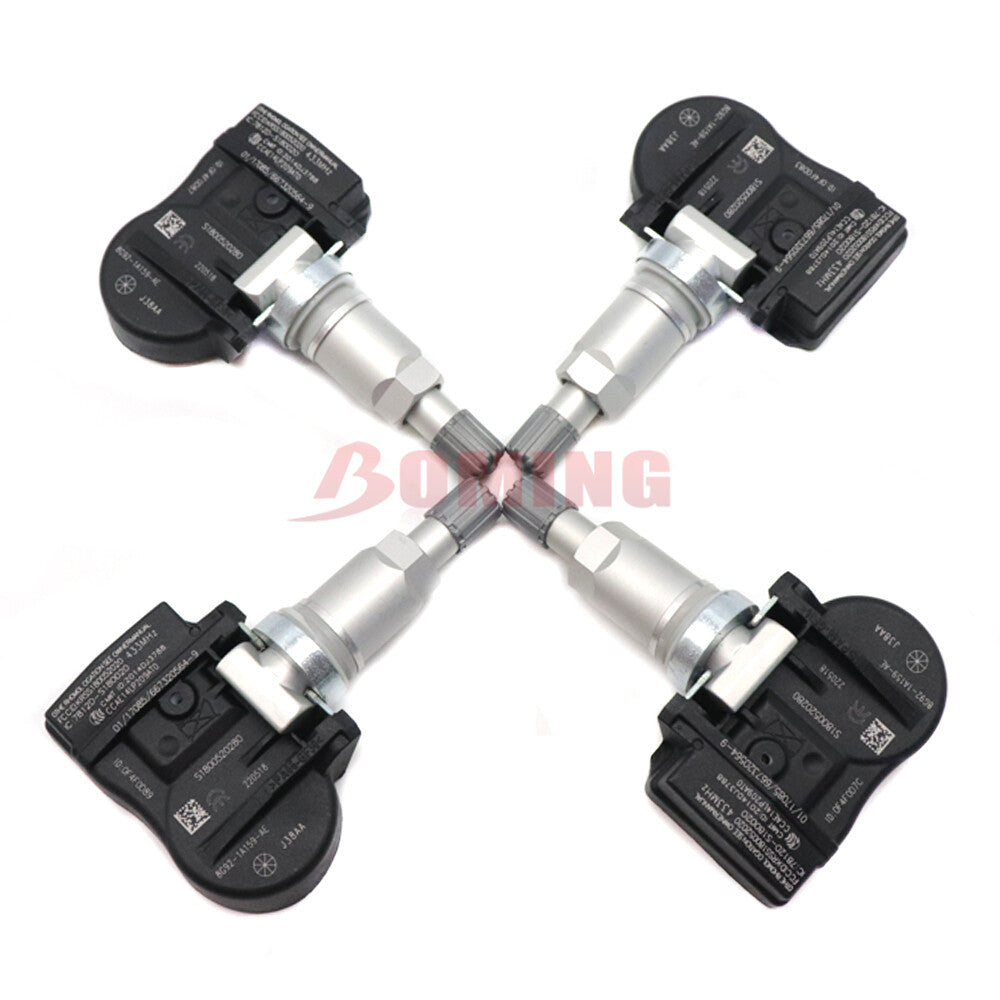 4-piece TPMS 8G92-1A159-AE tire pressure sensor for Volvo S60, S80, V60, XC70, 433MHz.