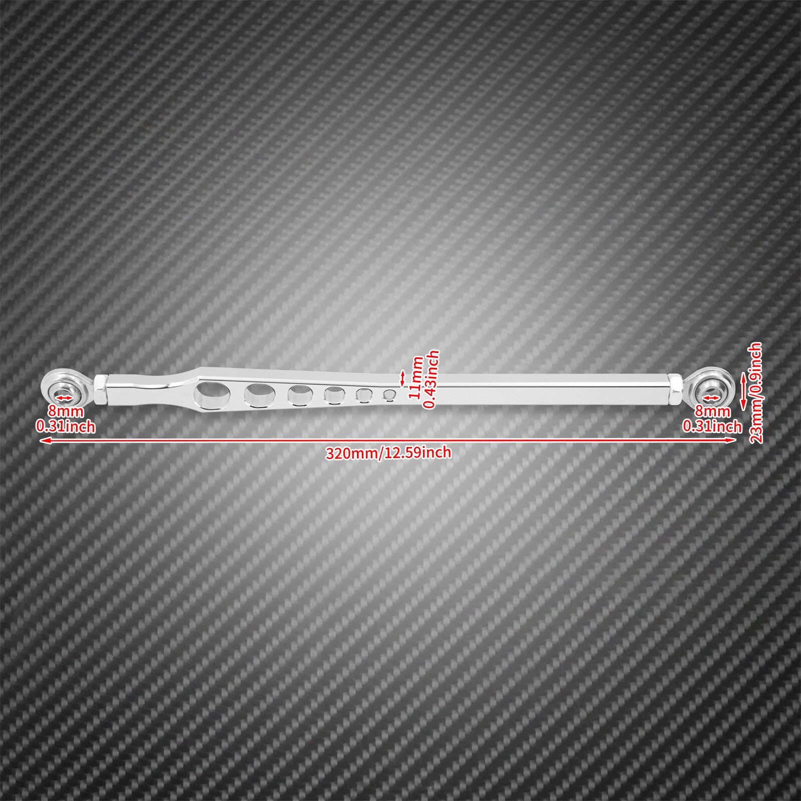 Chrome 6 Holes Gear Shift Linkage Lever Fit for Harley Touring Dyna Softail CVO Q
